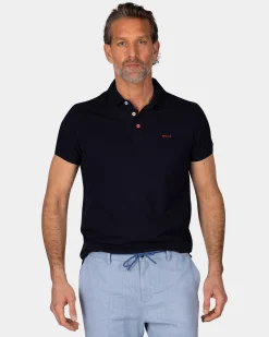 NZA New Zealand Auckland Effen katoenen navy polo