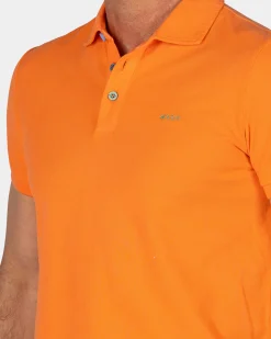 NZA New Zealand Auckland Effen katoenen oranje polo