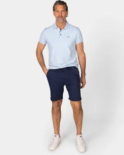 NZA New Zealand Auckland Effen katoenen pastelblauwe polo