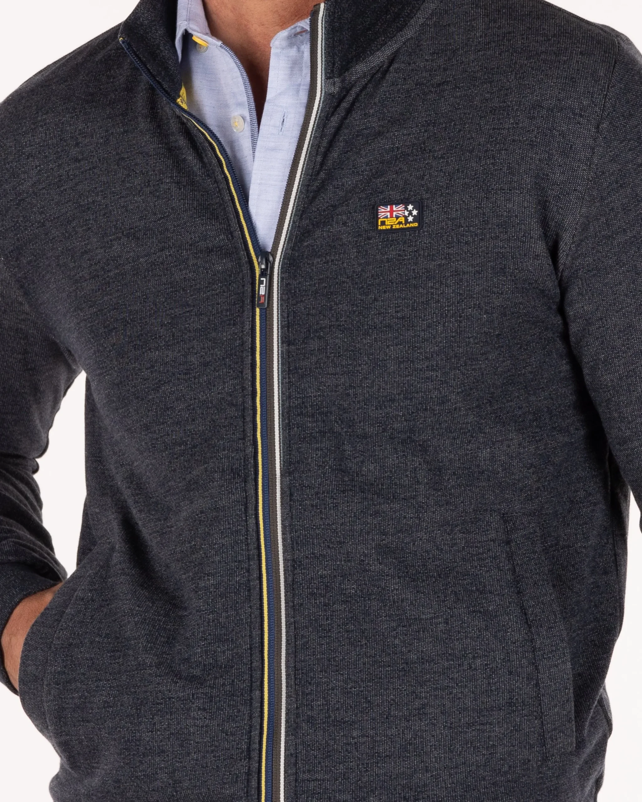 NZA New Zealand Auckland Effen katoenen vest met stretch Blauw