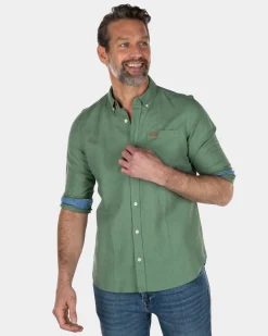 NZA New Zealand Auckland Effen linnen overhemd -