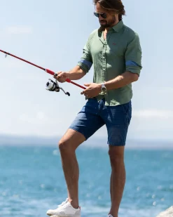 NZA New Zealand Auckland Effen linnen overhemd -