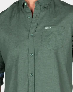 NZA New Zealand Auckland Effen linnen overhemd -