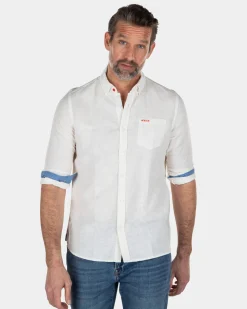 NZA New Zealand Auckland Effen linnen overhemd -