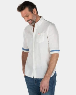 NZA New Zealand Auckland Effen linnen overhemd -