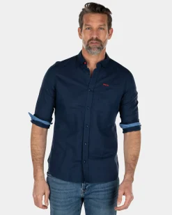 NZA New Zealand Auckland Effen linnen overhemd -