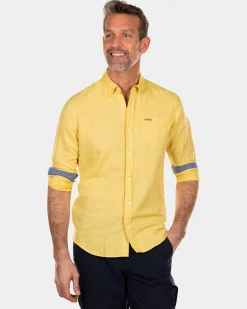 NZA New Zealand Auckland Effen linnen overhemd in veel kleuren -