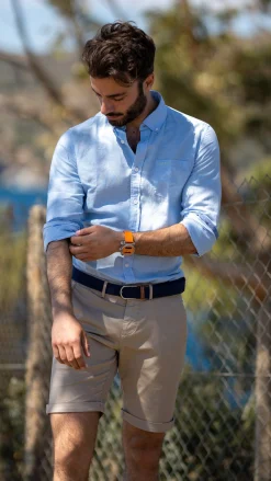 NZA New Zealand Auckland Effen linnen overhemd in veel kleuren -