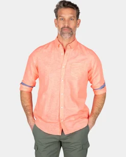 NZA New Zealand Auckland Effen linnen overhemd in veel kleuren -