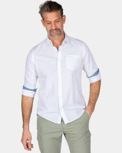 NZA New Zealand Auckland Effen linnen overhemd in veel kleuren -