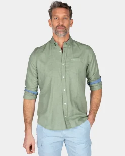 NZA New Zealand Auckland Effen linnen overhemd in veel kleuren -