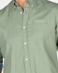 NZA New Zealand Auckland Effen linnen overhemd in veel kleuren -