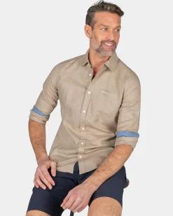 NZA New Zealand Auckland Effen linnen overhemd in veel kleuren -