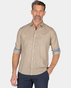 NZA New Zealand Auckland Effen linnen overhemd in veel kleuren -