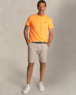 NZA New Zealand Auckland Effen oranje katoenen t-shirt met ronde hals