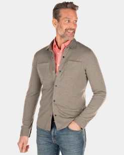 NZA New Zealand Auckland Effen overhemd met lange mouwen -