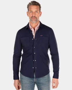 NZA New Zealand Auckland Effen overhemd met lange mouwen -