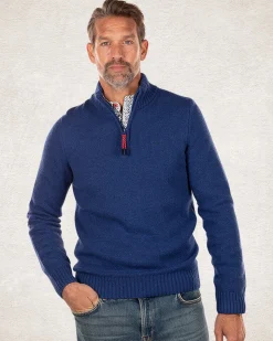 NZA New Zealand Auckland Effen pullover met halve rits -