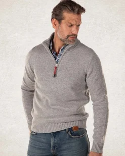 NZA New Zealand Auckland Effen pullover met halve rits -