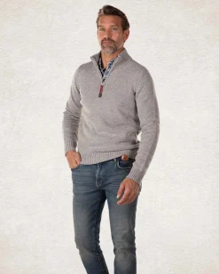 NZA New Zealand Auckland Effen pullover met halve rits -