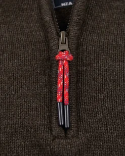 NZA New Zealand Auckland Effen pullover met halve rits -