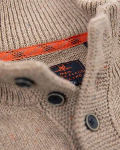 NZA New Zealand Auckland Effen trui met halve knoopssluiting -