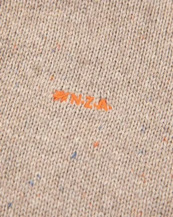 NZA New Zealand Auckland Effen trui met halve knoopssluiting -