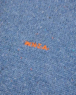 NZA New Zealand Auckland Effen trui met halve knoopssluiting -