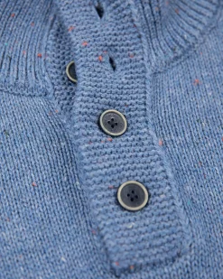 NZA New Zealand Auckland Effen trui met halve knoopssluiting -