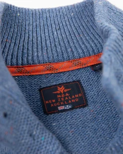 NZA New Zealand Auckland Effen trui met halve knoopssluiting -