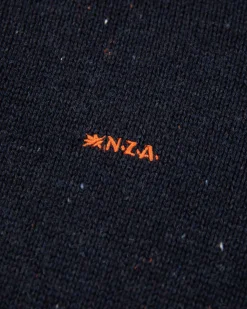 NZA New Zealand Auckland Effen trui met halve knoopssluiting -