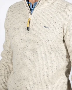 NZA New Zealand Auckland Effen trui met halve rits Dry -