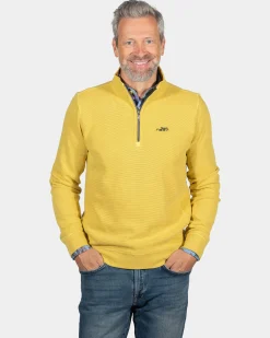 NZA New Zealand Auckland Effen trui met halve rits Arapohue -