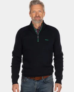 NZA New Zealand Auckland Effen trui met halve rits Oroua -