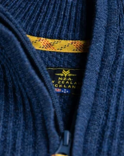 NZA New Zealand Auckland Effen trui met halve rits Dry -