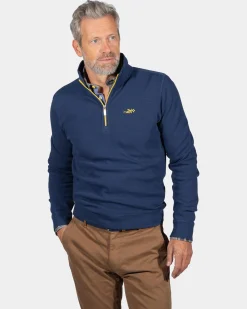 NZA New Zealand Auckland Effen trui met halve rits Arapohue -