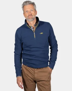 NZA New Zealand Auckland Effen trui met halve rits Arapohue -