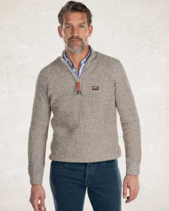 NZA New Zealand Auckland Effen trui met halve rits -