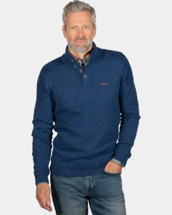 NZA New Zealand Auckland Effen trui met knopen Brownlee -