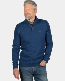 NZA New Zealand Auckland Effen trui met knopen Brownlee -