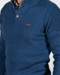 NZA New Zealand Auckland Effen trui met knopen Brownlee -