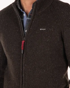 NZA New Zealand Auckland Gebreid vest van katoen en wol -