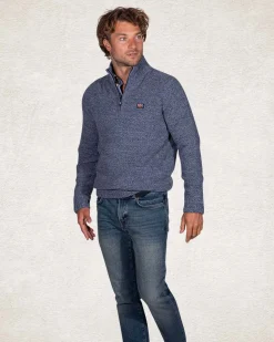 NZA New Zealand Auckland Gebreide effen trui met halve rits -