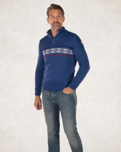 NZA New Zealand Auckland Gebreide trui met halve knoopssluiting -