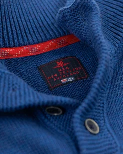 NZA New Zealand Auckland Gebreide trui met halve knoopssluiting -