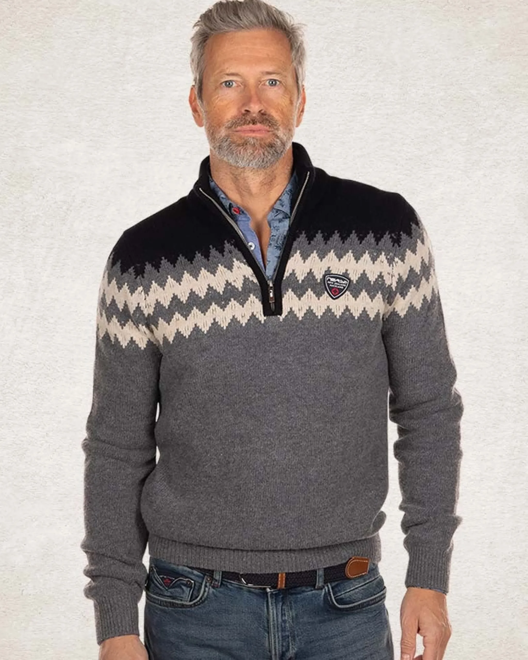 NZA New Zealand Auckland Gebreide trui met halve rits -