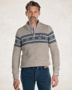 NZA New Zealand Auckland Gebreide trui met halve ritssluiting -