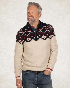 NZA New Zealand Auckland Gebreide trui met halve rits en accentkleuren -