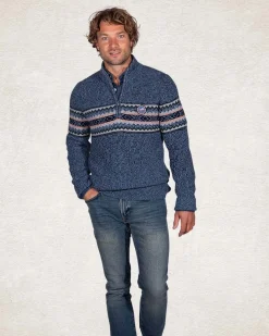 NZA New Zealand Auckland Gebreide trui met halve ritssluiting -