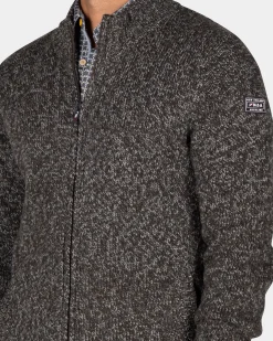 NZA New Zealand Auckland Gemêleerd grijs wollen vest -